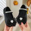 Sandalias de Princesa para Niñas Verano Nuevos Zapatos Tipo Gorro para Niños Zapatos de Primavera y Otoño para Bebé Suela Suave Lazo Zapatos de Moda