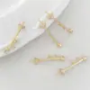 Pino Dourado Cobre Pérola Chave Estilo Palácio Cruz Acessórios Barrocos com Diamantes Joias Artesanais DIY