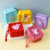 Porta-moedas de Silicone Quadrado Caverna Acessórios de Bolsa Infantil Fofo Tecido Carto Fivela Removível DIY Bolsa de Silicone