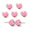 Pintura en Aerosol Acrílica Aceite de Goteo Cuentas de Corazón Coloridas Material para Pulsera de Cuentas Hecha a Mano DIY Accesorios para Cadena de Teléfono Móvil Cuentas Sueltas