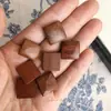Acessórios para Brincos de Material de Madeira Polido à Mão DIY Madeira Asa de Galinha Discos de Madeira Quadrados Pequenos Materiais para Brincos