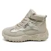 K5703 Botas de Nieve de Suela Gruesa para Mujer 2026 Invierno Más Terciopelo Engrosado Zapatos Grandes de Algodón Resistentes al Frío Cálidos Botines