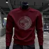 Moletom Pulôver Americano Moderno com Gola Redonda Masculino Moda Outono e Inverno Casual Estampado Top de Manga Longa Camisa Base de Veludo