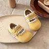 Sapatos de couro pequenos florais de renda francesa ins 2026 Primavera/Outono Novo Estilo Versão Coreana Sapatos de Princesa com Laço Macios para Meninas