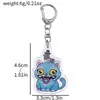 Accesorios de Doble Cara Patrón de Grupo de Chicas Kpop Caza de Demonios Tigre Cuervo Llavero de Acrílico Llavero Azul Otro