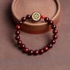 Sândalo vermelho puro sândalo lobular sândalo rosa criativo Rosewood incrustado latão frente e verso oco costas Nuvem pulseira pequena diy para homens e mulheres