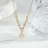 Nuevo Estilo Cadena de Clavícula con Zirconia Microincrustada de una Sola Estrella para Mujer, Diseño Simple, Lujo Ligero, Accesorio de Cadena para el Cuello Moderno y Elegante