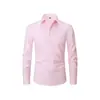 Camisa para Hombre de Color Sólido Elástica en Cuatro Direcciones Libre de Arrugas Talla Extra Anti-Arrugas Negocios Estilo Europeo y Americano Amazon