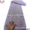 Touca de malha fina com miçangas, lantejoulas, tule tingido, rede de renda, acessórios, vestido para festa de jantar, tecido de renda para casamento