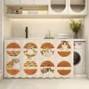 Lavabo de mano, mueble de baño, armario de almacenamiento, cortina decorativa, diseño de animal lindo, estante de cocina, cortina a prueba de polvo