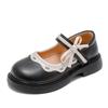 Zapatos para Niña, Zapatos de Princesa para Niños, Nuevo Estilo 2026, Zapatos de Cuero Suave para Bebé de Otoño e Invierno para Niña, Zapatos Planos Negros con Moño