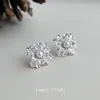 Design Original Prata Micro-Incustado Zircônia Tendência Nacional Novo Estilo Chinês Tridimensional Flor Brincos Fábrica Novos Brincos de Tarraxa de Nicho para Mulheres