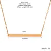 Colgante de Remo Horizontal de Acero de Titanio, Moderno, Sencillo y Personalizado, Cadena Larga Cuadrada Dorada, Versátil Estilo Nuevo