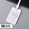 Directo de fábrica portatarjeta de trabajo transparente de doble cara portatarjeta de plástico para estudiante para autobús credencial de identificación para empleado para feria comercial