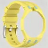 Adecuado para Reloj de Bolsillo Swatch Ap Co-Branded Royal Pop Correa y Caja de Silicona Integradas Anticaídas