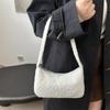 2026 Nova Bolsa Casual de Pele de Cordeiro Granulada Grande Capacidade Bolsa de Ombro Estilo Coreano Bolsa Feminina Bolsa Fofa de Pelúcia