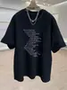 Camiseta Casual de Manga Corta Blanca de Algodón Puro Estilo Chica Picante Americana para Mujer Talla Grande Gordita Holgada Perezosa Estilo Hong Kong Top de Longitud Media