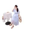 Vestido Tie-Dye de Yunnan Dali Lijiang Falda Larga para Mujer Estilo Retro Literario de Primavera y Otoño con Cinturón Venta al por Mayor