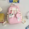 26 novos modelos de mochilas com estampa de pentagrama, fofas e frescas estilo japonês, versáteis para meninas, adequadas para passeios de verão