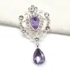 Colgante de flor de aleación de plata de 52*28 MM más vendido para decoración de ropa, accesorios para el cabello, accesorios para joyería DIY con adornos de vidrio