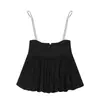 Ropa Nueva para Mujer de Primavera y Verano, Estilo Europeo y Americano, Top Camisola de Moda y Versátil con Hebilla en Forma de Globo