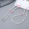 Bolso Cruzado de Perlas Irregulares Lanyard Largo Portátil para Teléfono Móvil Lanyard Sencillo de Perlas para Teléfono Móvil Cadena para Teléfono Móvil Cadena Cadena