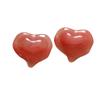 Parche de resina de amor de corazón de durazno con ángulo puntiagudo abultado y manchas con sensación de humo para aretes de bricolaje, tocado, material para funda de teléfono al por mayor