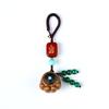 Chaveiro de garra de gato de sândalo verde incrustado com mantra de seis caracteres, toca-discos, corrente de celular, pingente de garra fofo para celular, atacado