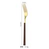 Cuchillo y Tenedor Cuchara de Acero Inoxidable con Mango de Madera Imitación al por Mayor Vajilla para Comida Portuguesa Occidental Vajilla con Grano de Madera Vajilla con Mango de Clip Vajilla Japonesa