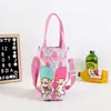 Bolsa de Tecido Lona Estilo Japonês Desenho Animado Fofa para Copo de Água Bolsa Transversal Dupla Finalidade Bolsa para Garrafa de Água Bolsa Pequena de Tecido Transversal Bolsa de Mão
