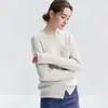 26 Otoño Invierno Nuevo 100% Cachemira para Mujer Cuello Redondo Bolsillo Manga Larga Botones Cárdigan Casual Abrigo de Punto de Cachemira Mujer