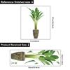 Plantas Verdes Simuladas Planta Tropical Maceta Pegatinas de Pared Decoración de Entrada de Sala de Estar Papel Tapiz de PVC Pegatinas Autoadhesivas para Dormitorio