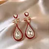 Brincos Pipa de Strass Estilo Chinês Novo Agulha de Prata, Design de Nicho Vintage, Brincos de Luxo com uma Vibração Clássica e Cortesã