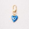 Creativo Nuevo Sencillo Amor Arena Movediza Ojo del Diablo Aleación en Forma de Corazón Gota de Aceite Llavero Colgante