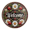 Navidad Retro Redondo Lata Placa de Aluminio Señal Bar Granja Animales Campo Fuente de Comercio Exterior Pintura Decorativa