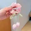 Elástico de Cabelo Oversized Estilo Coreano Intestino de Porco, Corda de Cabelo Versátil com Renda de Bolinhas, Elástico para Rabo de Cavalo Alto, Elástico de Borracha, Acessório de Cabelo de Alta Qualidade
