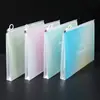 Bolsa transparente gruesa para documentos, bolsa con cremallera de PP, bolsa para archivos, estuche para lápices para estudiantes de primaria y secundaria, bolsa de almacenamiento portátil A4, al por mayor