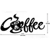 Metal Hierro Taza de Café Decoración de Pared Letrero de Arte Decoración de Pared de Taza de Café Manualidades Pared de Fondo Pared de Cocina Colgante de Pared Silueta