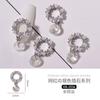 Celebridad en línea joyería de zircona para uñas Color súper brillante que conserva el color Lujo ligero Lazo Perla Fototerapia para uñas Colgante de corazón Diamante decorativo