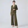 Trajes Femininos da Moda 2026, Jaqueta Cardigã Popular e Mais Vendida Deste Ano, Calça de Sarja Reta para o Trabalho, Conjunto de Duas Peças Estilo Issey Miyake