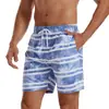 Comercio exterior Pantalones de playa de secado rápido para hombre a rayas estampado europeo y americano tela lavada bañadores transfronterizos talla grande shorts casuales