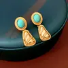 Pendientes de Flor de Aguja Plateada Vintage Collar Cadena para Suéter Versátil Retro Exquisito Accesorio de Alta Gama