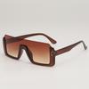 Gafas de sol retro europeas y americanas de montura grande con piezas de océano unidas Gafas de sol midi Gafas de media montura para fotografía callejera Ins transfronteriza