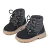 Botas de Inverno Transfronteiriças para Crianças Botas estilo Martin Botas de Couro com Solado Espesso Solado Macio Antiderrapante Confortáveis Sapatos Infantis Botas Curtas Botas de Caminhada