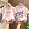 Camiseta de Manga Longa para Meninas Estilo Primavera/Outono 2026 Nova Camada de Base Estilosa para Crianças Top de Algodão Puro Top Falso Duas Peças