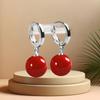 Tendencia de Moda 2025 Pendientes de Perlas de Concha Morada de 12 mm Pendientes de Perlas de Imitación Doradas Blancas Rosas Pendientes Versátiles