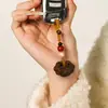 Estilo Étnico Águila Ruyi Candado de Seguridad Llavero para Teléfono Móvil Cordón Corto Hecho a Mano DIY Colgante Anticaída Anti-caída Regalo