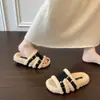 Pantuflas Peludas de Terciopelo Grueso Estilo Coreano para Mujer, Para Usar en Exteriores, Nuevo Estilo 2026, Otoño/Invierno, Sin Cordones, Pantuflas de Algodón Birkenstock para Personas Perezosas Retro