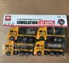 Conjunto de brinquedos de veículos de engenharia de inércia infantil Simulação Escavadeira Guindaste de elevação Dipper Truck Mixer Veículo de saneamento urbano