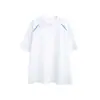 Yidao Vintage 2026 Verano Nuevo Estilo Americano Bloques de Color Deportiva Manga Corta Unisex Holgada Cuello Redondo Camiseta